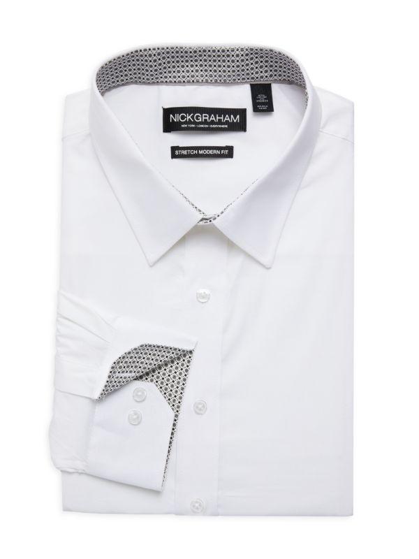 Nick Graham Modern Fit Solid Dress Shirt