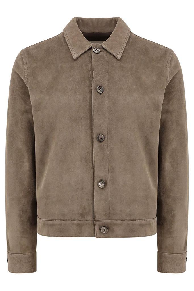 AMI Paris Leather Buttoned Jacket – On Sale Now with Up to