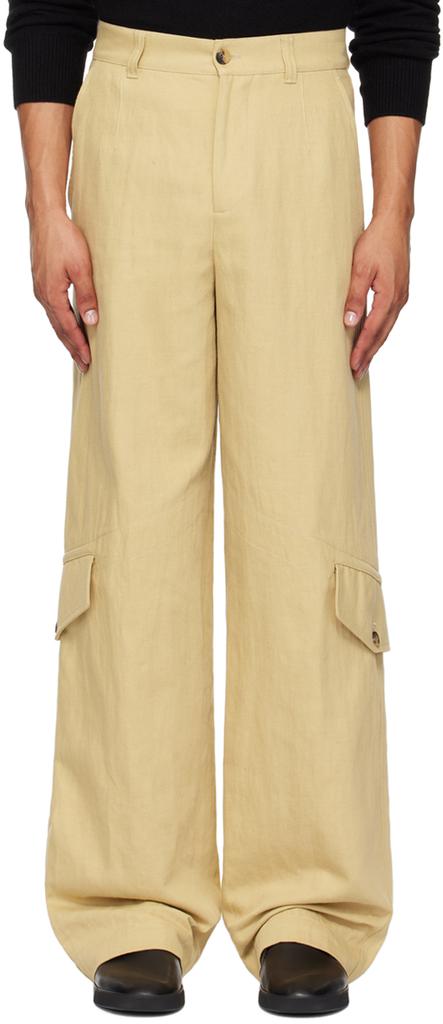 Dries Van Noten Khaki Loose-Fit Cargo pants - Pants