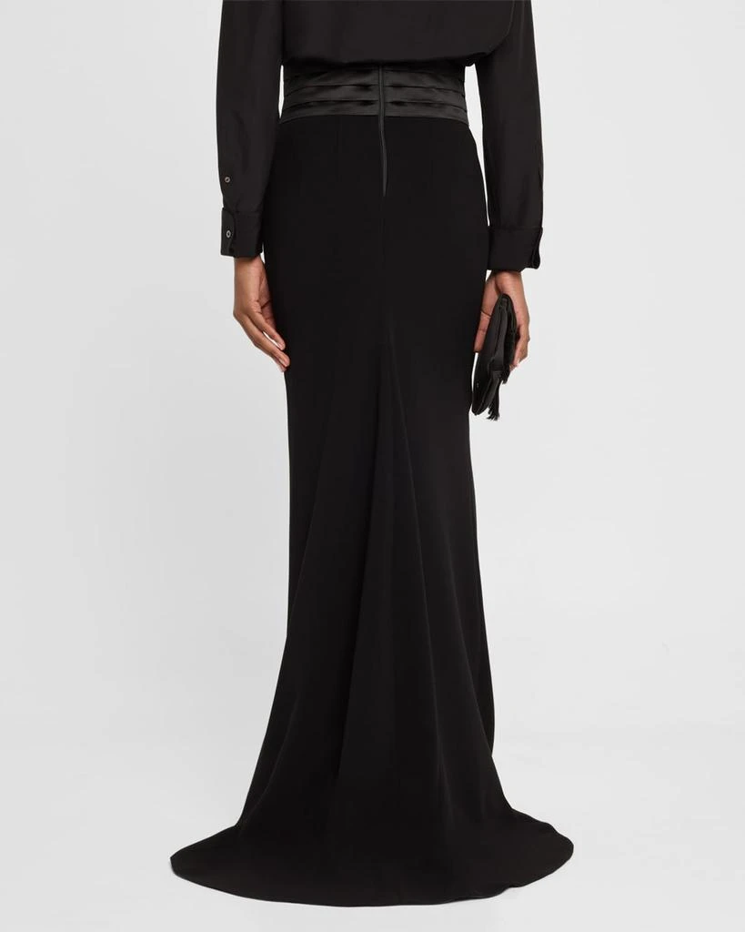 Sergio Hudson Long Cummberbund Evening Skirt 3
