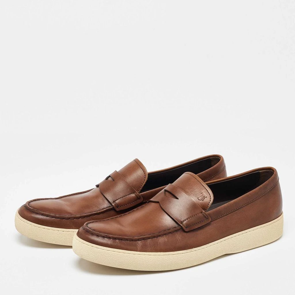 Tod's Tod's Brown Leather Slip On Loafers Size 41.5 2
