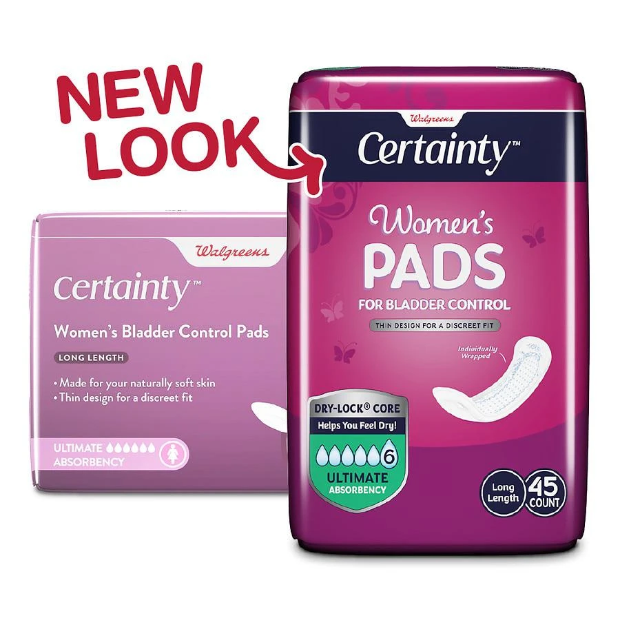 Walgreens Incontinence Pads, 6 Drop Ultimate Absorbency Long Length 2