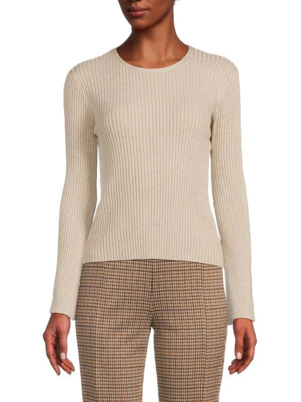 Ecru Ribbed Top 1