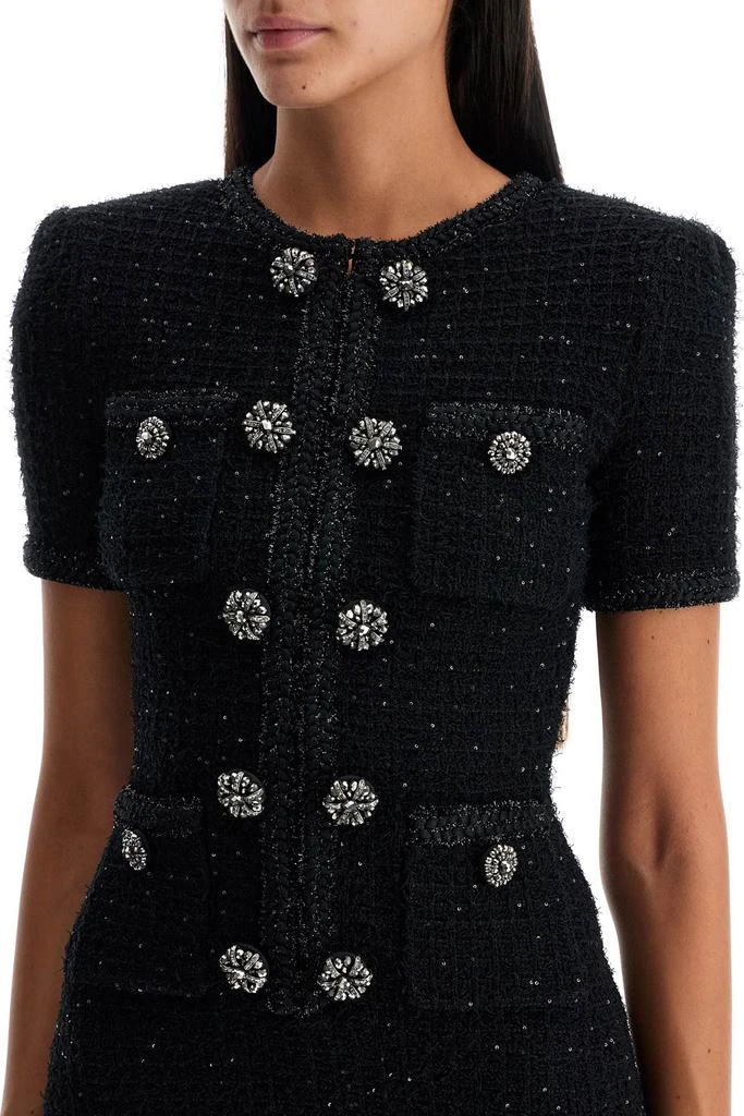 Self Portrait Black Tweed Mini Dress 4