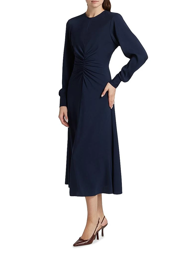 PRABAL GURUNG Ruched Long-Sleeve Midi-Dress 4