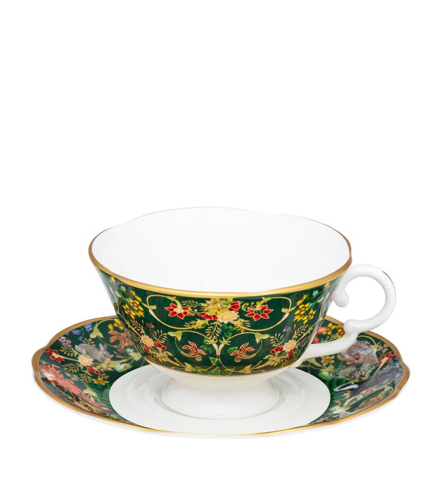 Halcyon Days Woodland Wildlife Teacup and Saucer