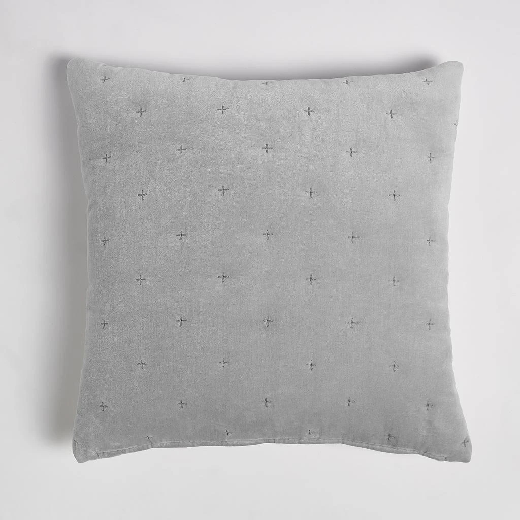 ïn home ïn home Cotton Velvet Cushion - Silver - 50x50cm 1