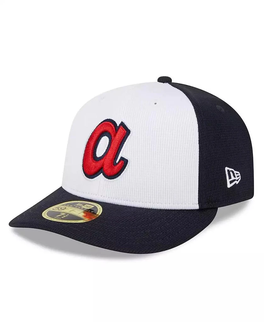 New Era Men's White Atlanta Braves 2024 Batting Practice Low Profile 59FIFTY Fitted Hat 1