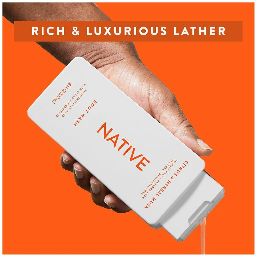 Native Sulfate Free Body Wash for Men and Women Citrus & Herbal Musk 6