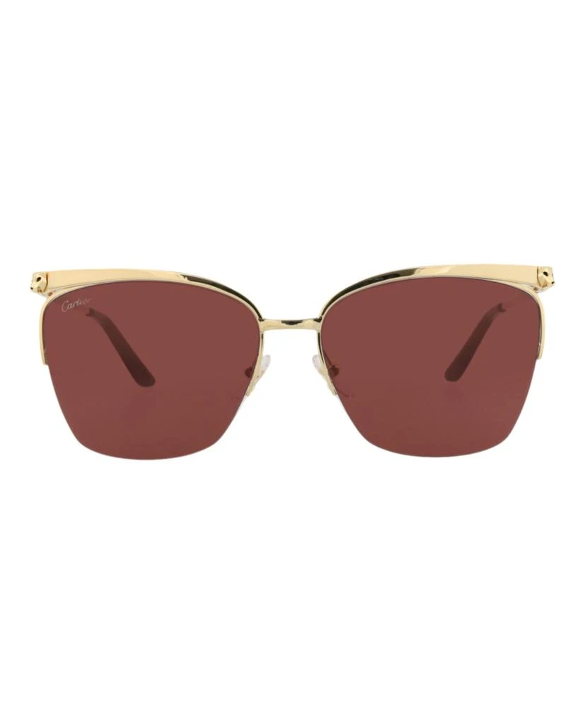 Cartier Square-Frame Metal Sunglasses 1