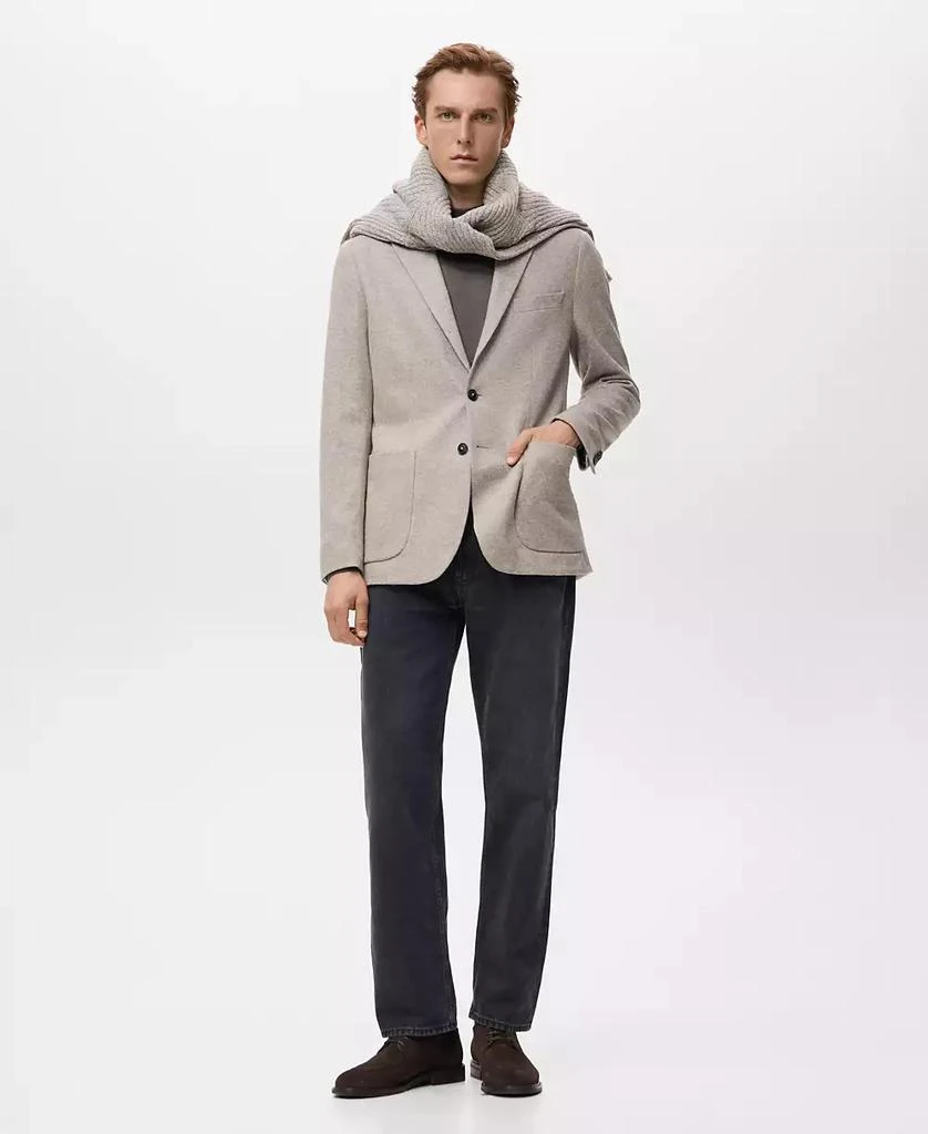 Mango Men
s Slim Fit Flecked Wool Blazer 2