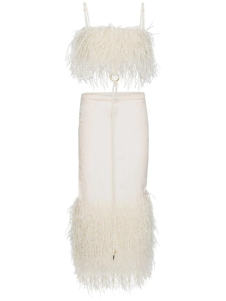 Jacquemus La Robe Raphia Fringed Midi Dress 1