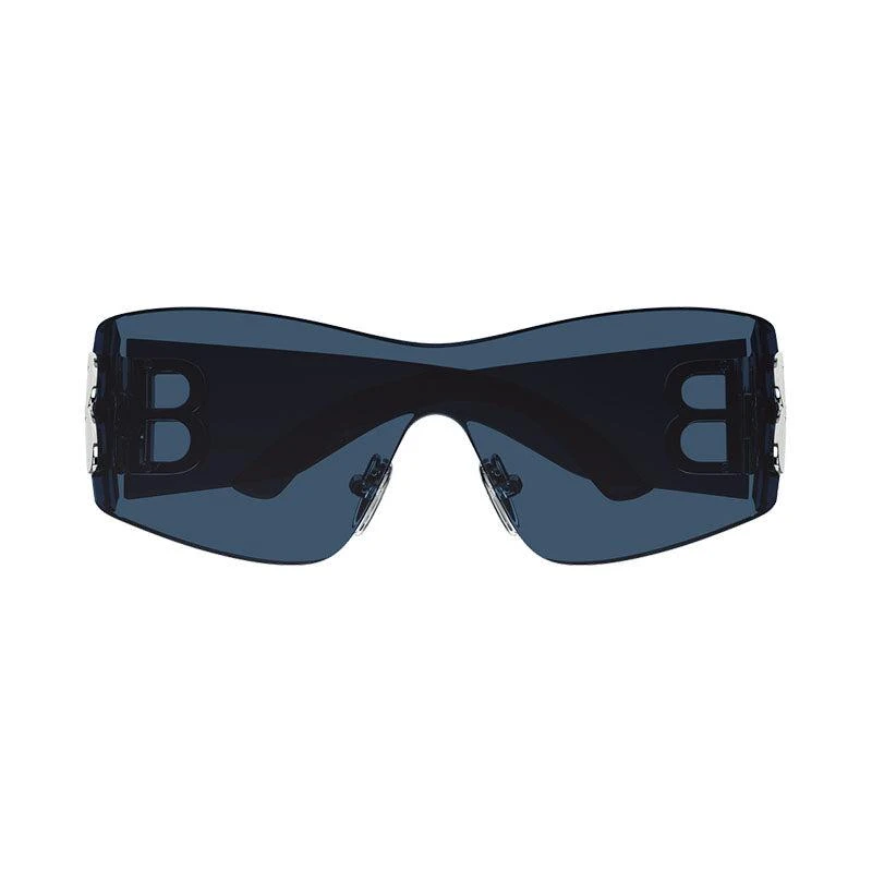 Shop Balenciaga Sunglasses Rectangle Rimless, Blue Frame And 