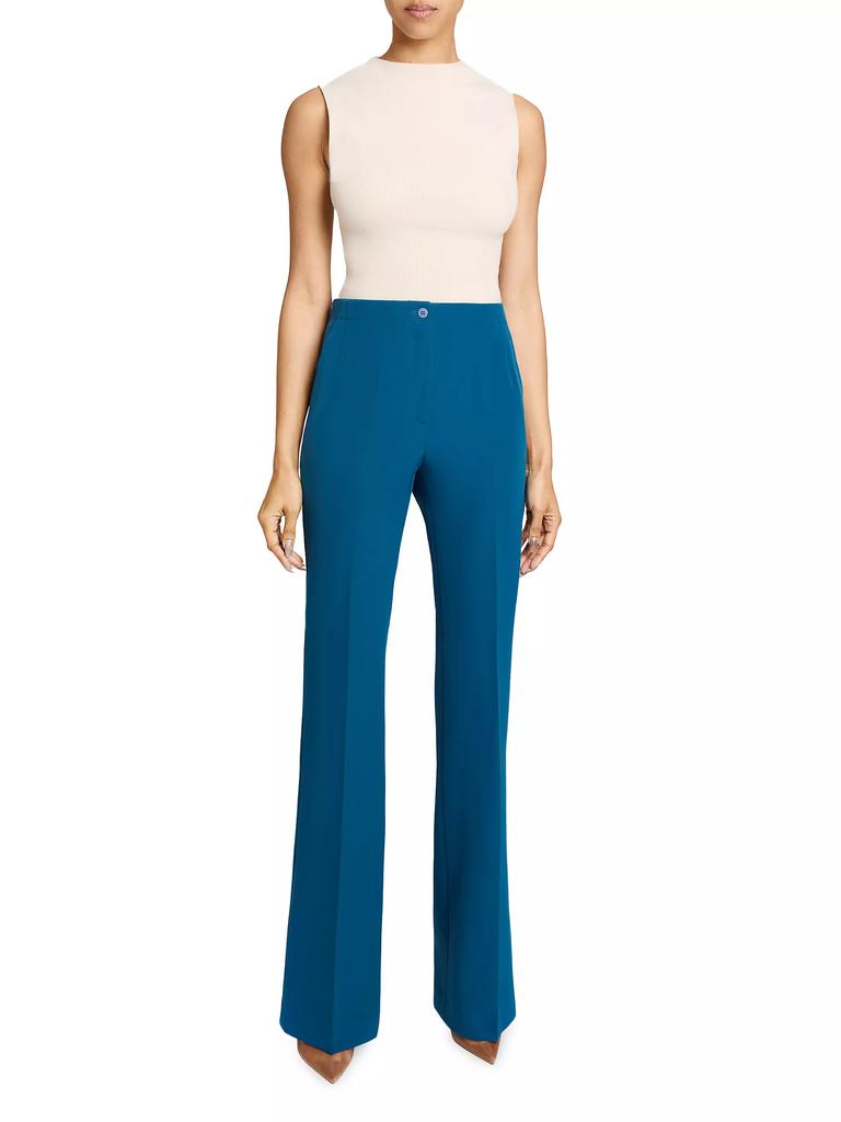 Santorelli Flared Pant In Tehno Crepe