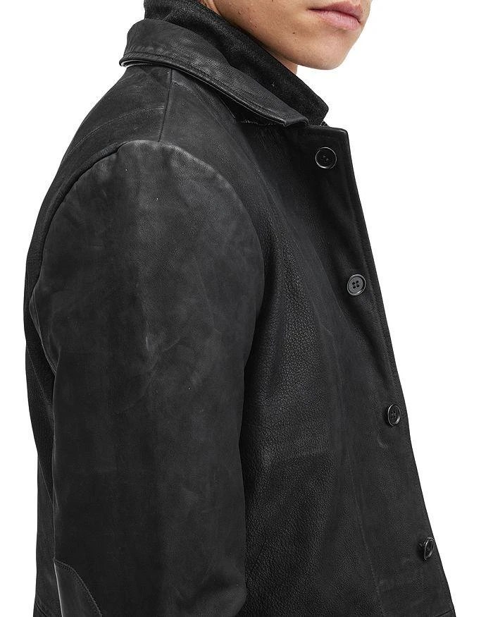 ALL SAINTS Survey Layered Leather Blazer 5