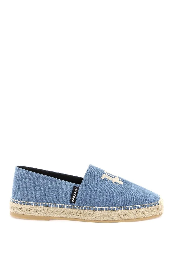 Palm Angels denim espadrilles with embroidered logo 1