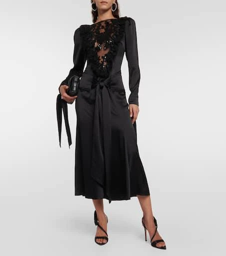Rodarte Embellished silk-satin midi dress 2