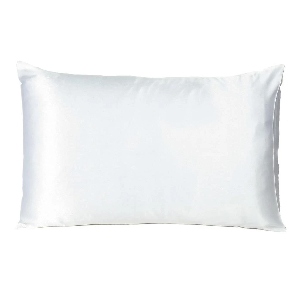Hivvago White Dreamy Set Of 2 Silky Satin Queen Pillowcases 2