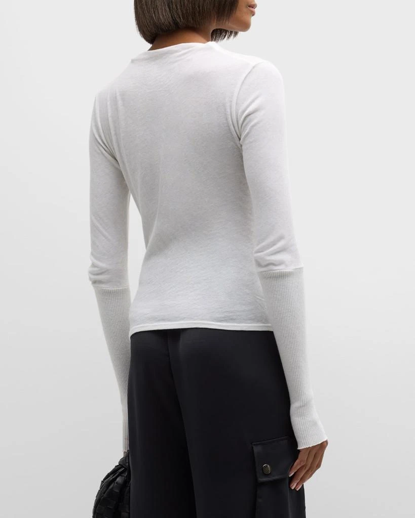 Enza Costa Cashmere Twist Long-Sleeve Top 3