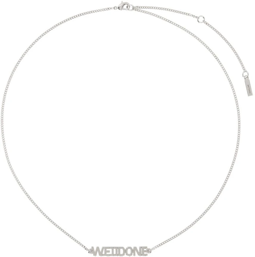 We11done Silver Lettering Necklace 1
