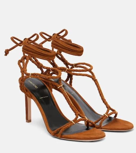 Tom Ford 85 woven suede sandals 1
