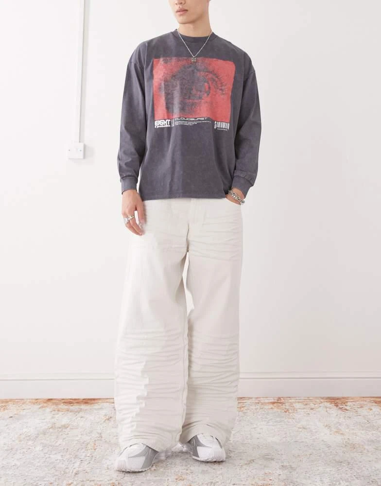 Cheap Monday Cheap Monday  Looser baggy jeans in white 1