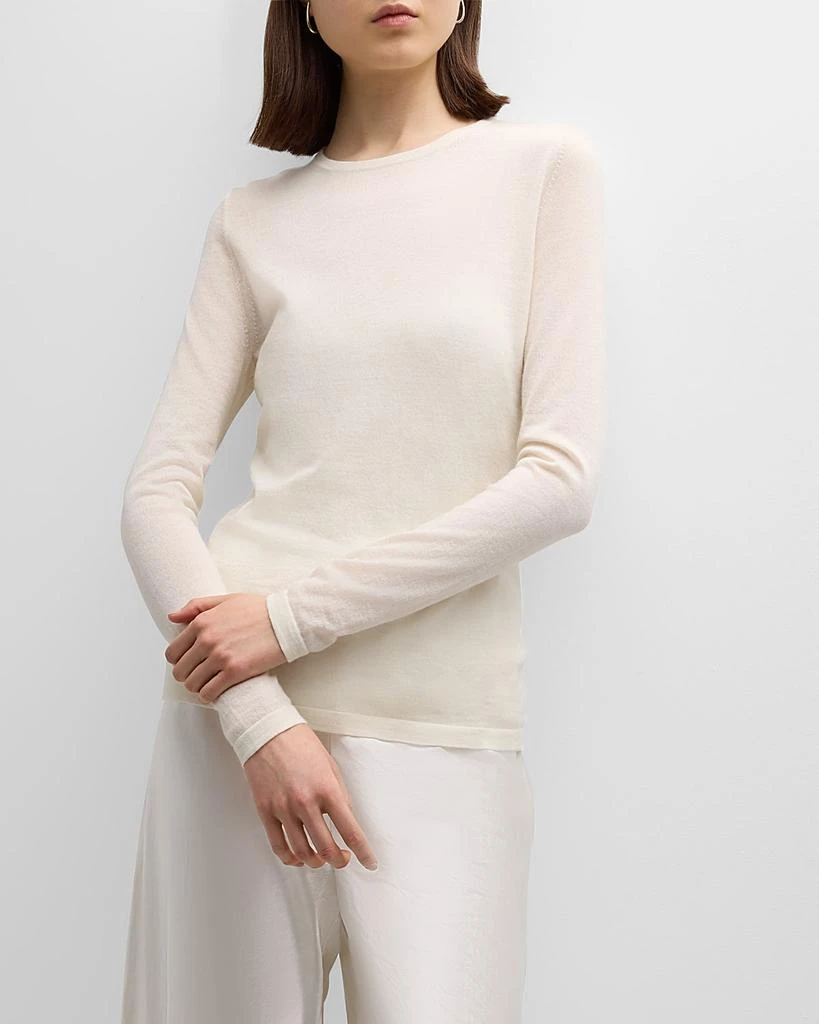 Neiman Marcus Cashmere Superfine Crewneck Top 7
