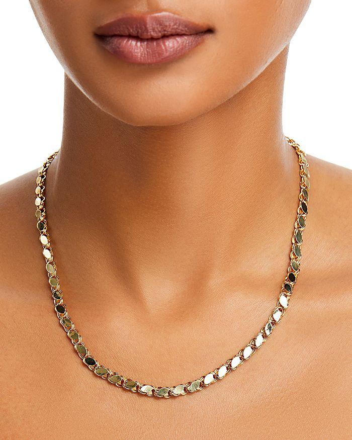 Alberto Amati 14K Yellow Gold High-Polished Wide Link Collar Necklace, 18"