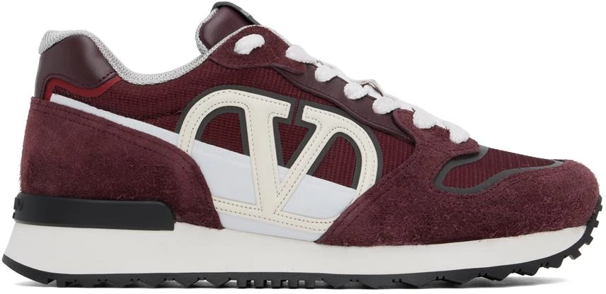 Valentino Burgundy VLogo Pace Sneakers 1