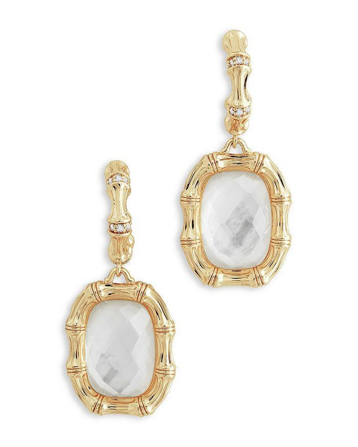 Anabel Aram Crystal Bamboo Drop Earrings