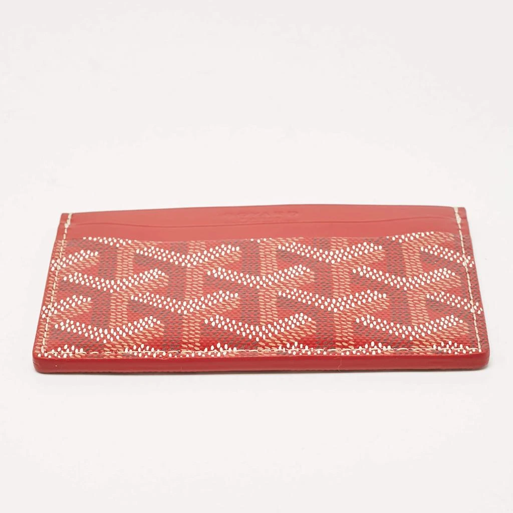 Goyard Goyard Red Goyardine Coated Canvas and Leather Saint Sulpice Card Holder 7