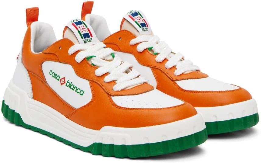 Casablanca Orange & White 'The Court' Sneakers 4