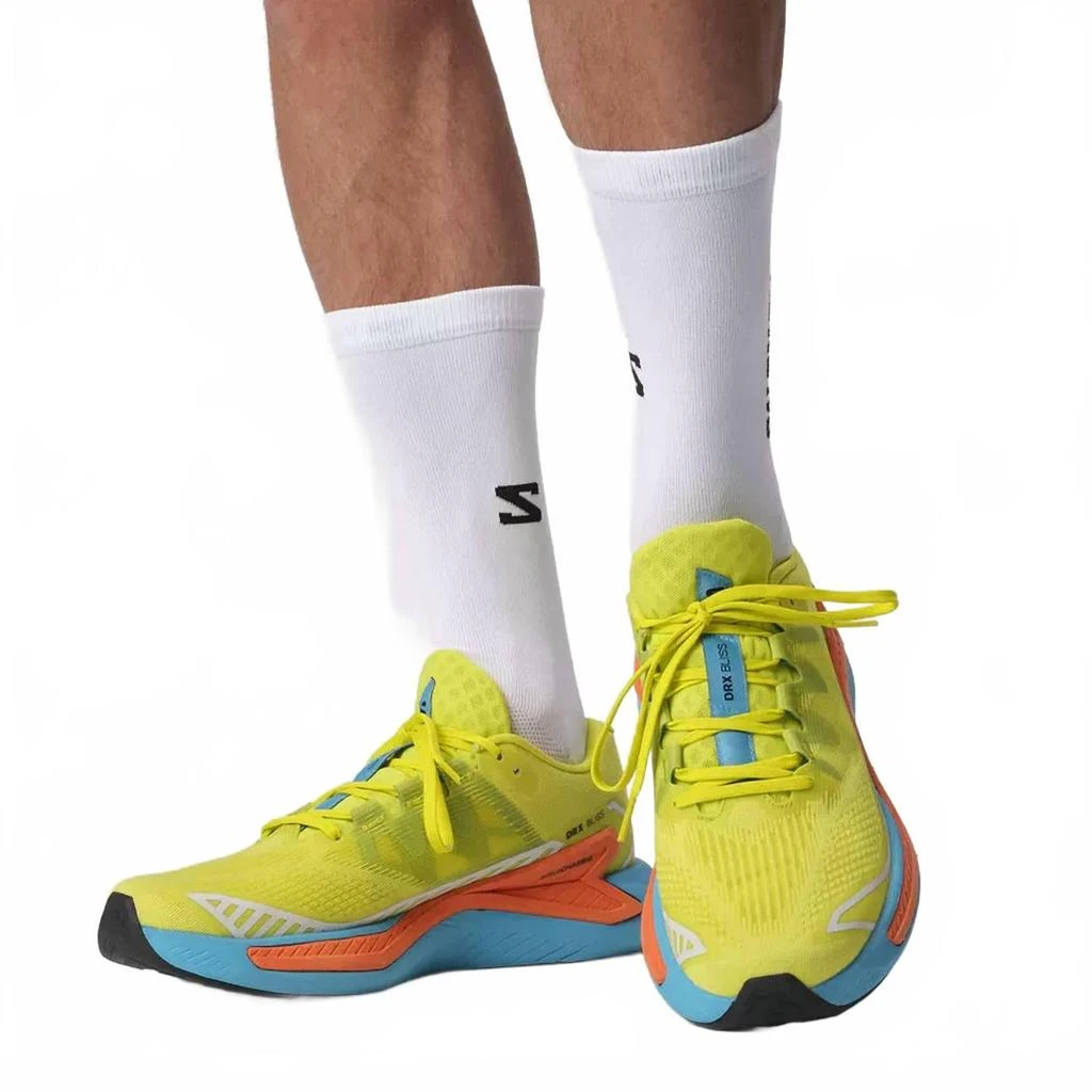 Salomon Men's Drx Bliss Running Shoes In Sulphur Spring/dragon Fire/peacock Blue 4