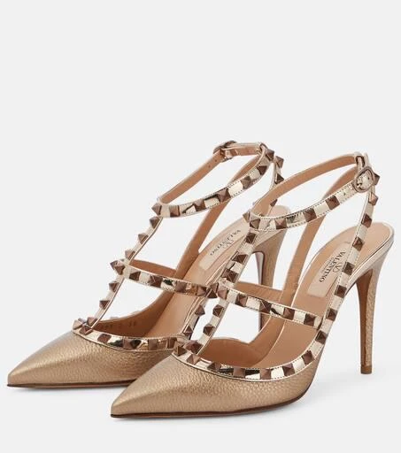 Valentino Rockstud metallic leather pumps 5