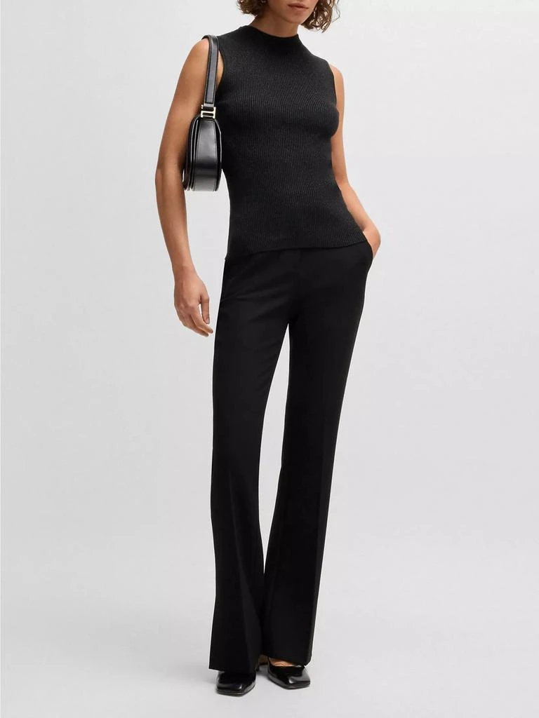 Hugo Boss Sleeveless Ribbed Top with Sparkle Effect 6
