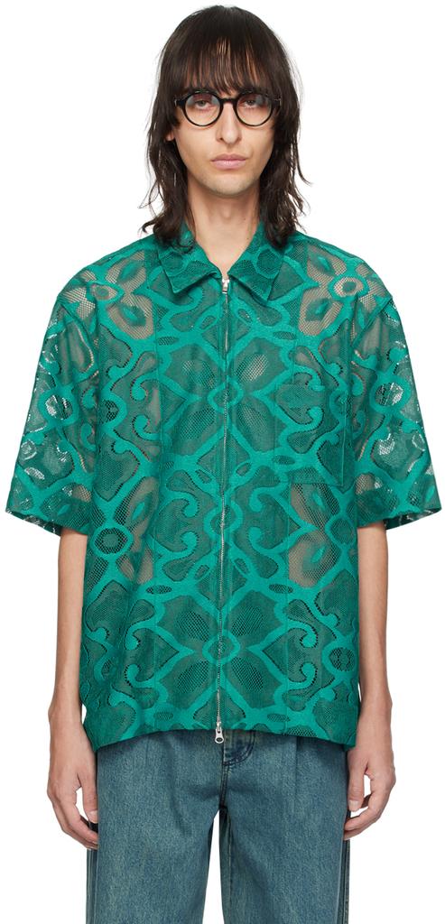 Song for the Mute Green Peacock Shirt