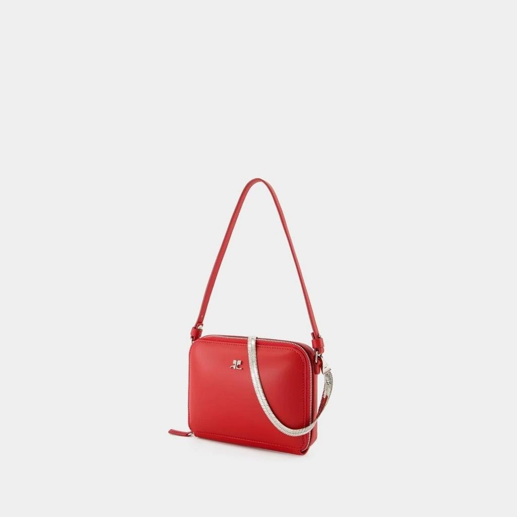 Courrèges Cloud Chained Purse - Leather - Red 2