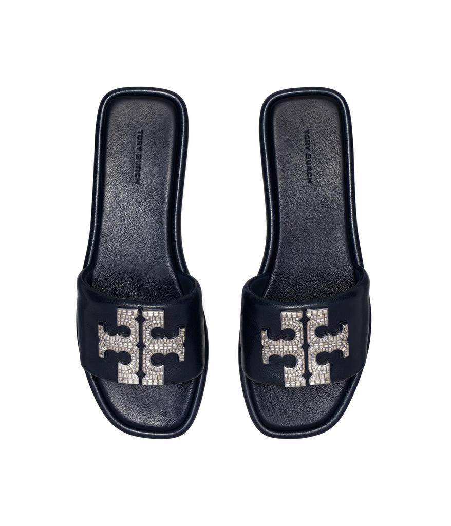 Tory Burch Double T Deco Sport Slide - Slippers - Free