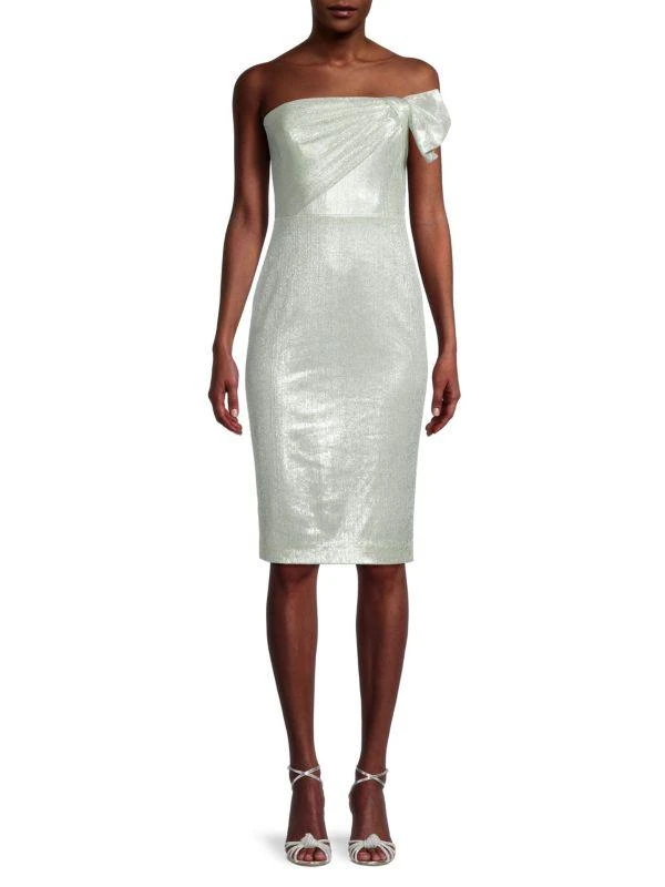 Black Halo Divina Metallic Sheath Dress 1