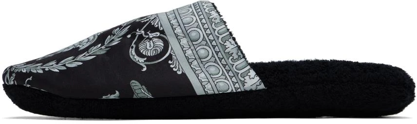 Versace Black Baroque Slippers 3
