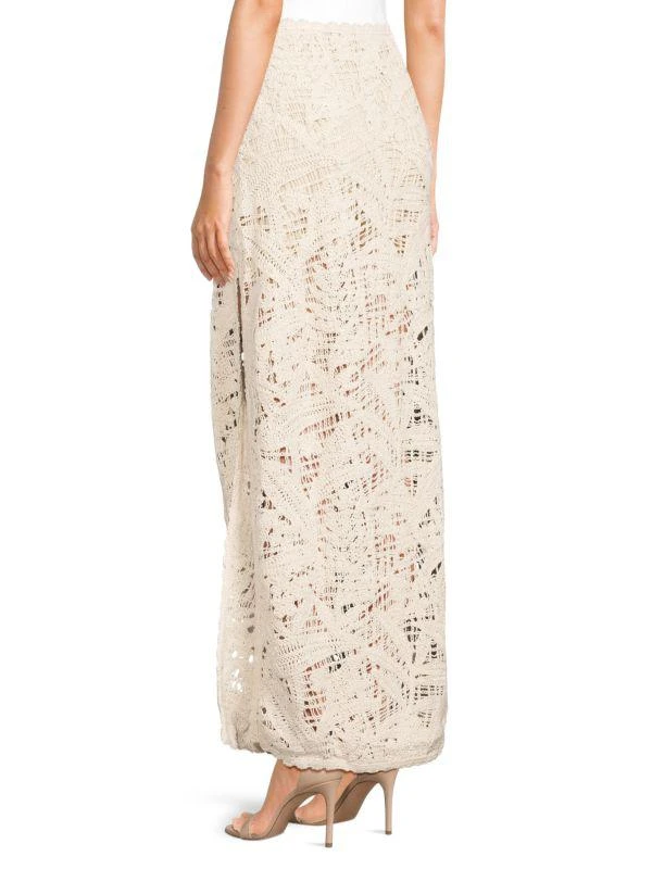 Hemant & Nandita Side Slit Crochet Maxi Skirt 3