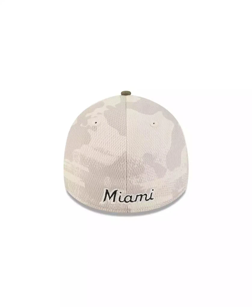 New Era Men's Light Beige/Olive Miami Marlins 2025 Armed Forces Day 39THIRTY Flex Hat 5