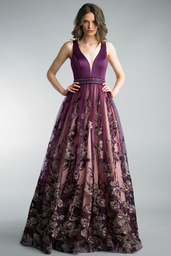 Basix Black Label Sleeveless Evening Gown