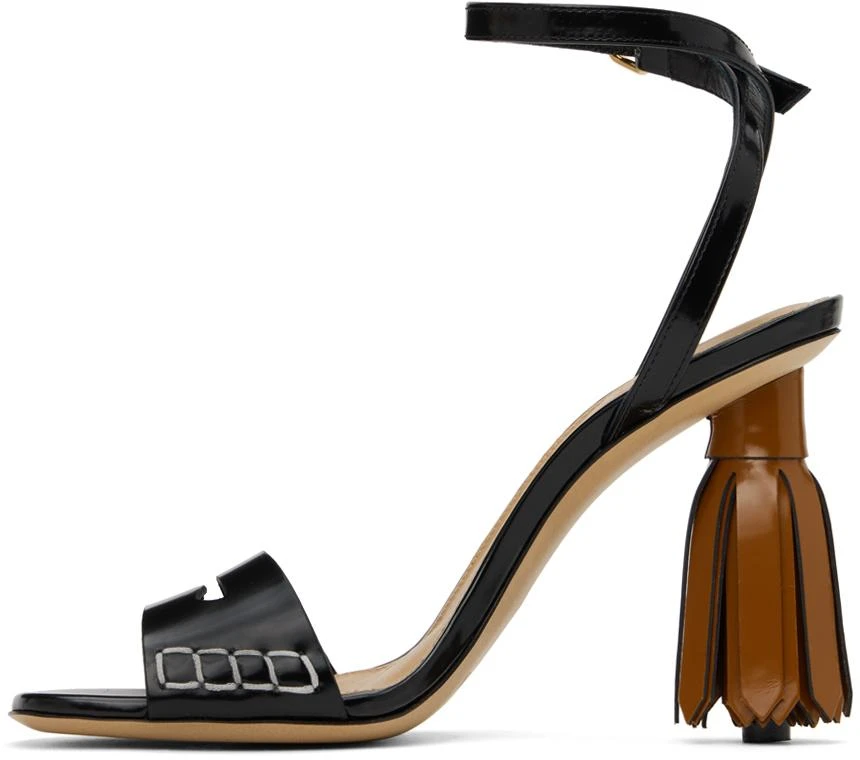 JW Anderson Black Tassel Heeled Sandals 3
