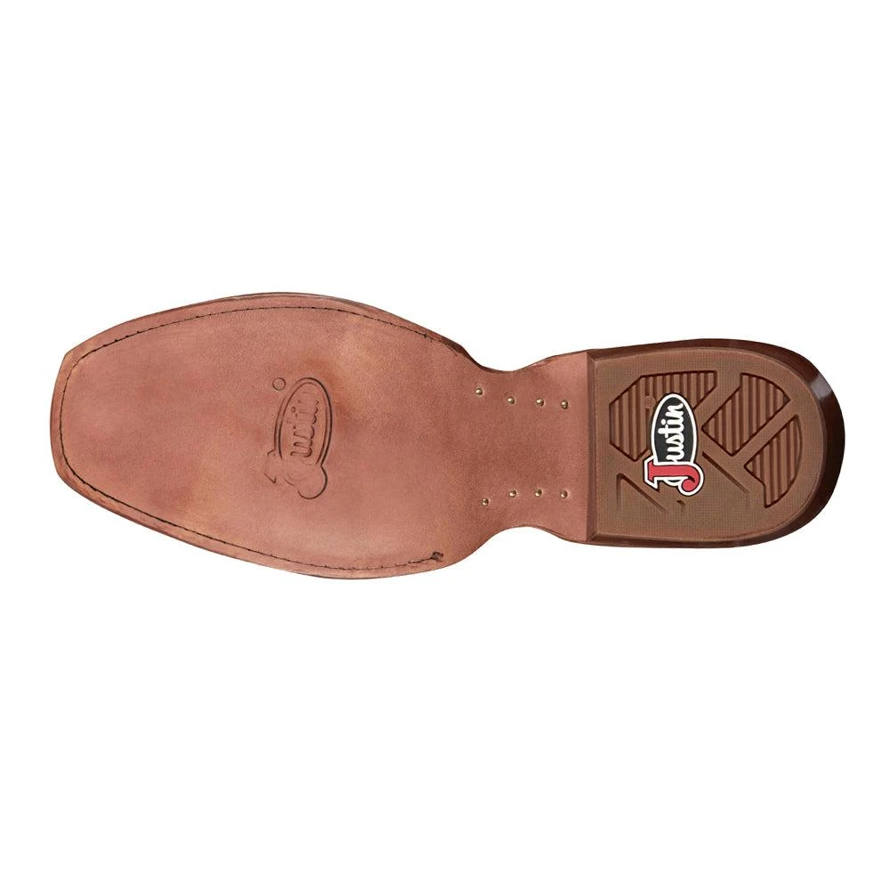 Justin Boots Jimmy Embroidered Square Toe Pull On Cowboy Boots 5