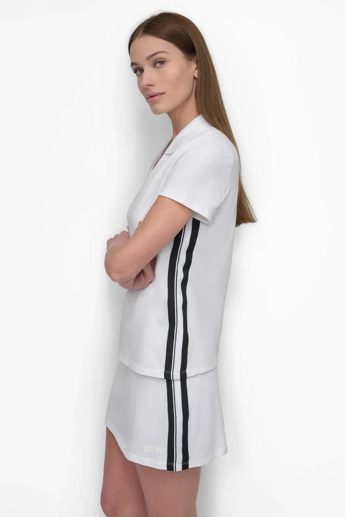 DKNY SHORT SLEEVE POLO WITH VARSITY STRIPE TAPING 8