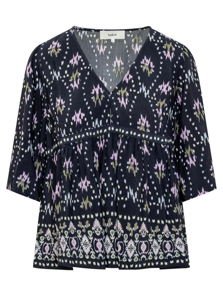 Ba&Sh Ba&Sh Blouse With Scarf Style Print