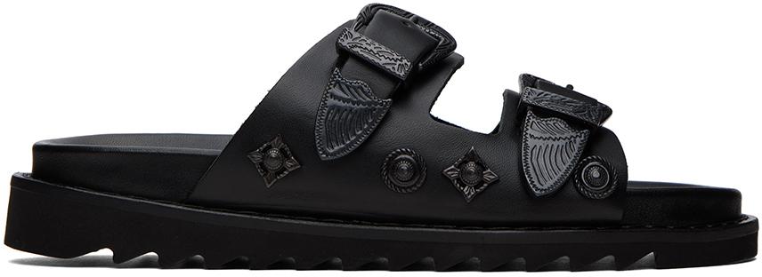 Toga Pulla SSENSE Exclusive Black Buckle Sandals