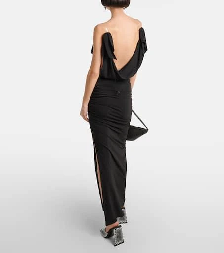 The Attico Ruched draped jersey gown 3