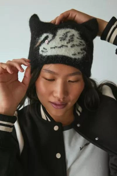 Urban Outfitters Mylo Swan Fuzzy Beanie 1